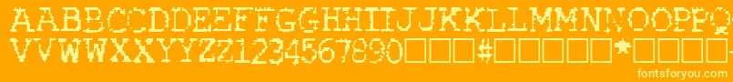 Lisätietoja RubberBiscuit-fontista RubberBiscuit-fontti – keltaiset fontit oranssilla taustalla