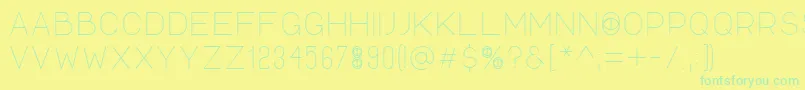 VoodooeyetitleUltralight Font – Green Fonts on Yellow Background