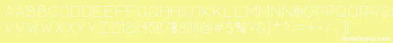 VoodooeyetitleUltralight Font – White Fonts on Yellow Background