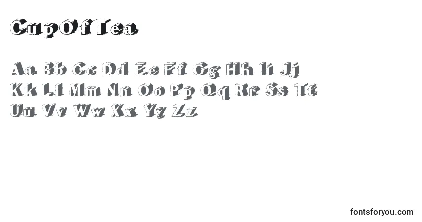 A fonte CupOfTea – alfabeto, números, caracteres especiais