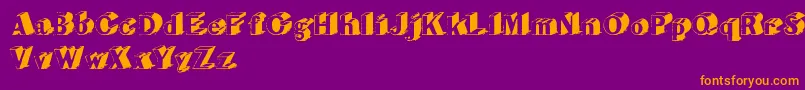 CupOfTea Font – Orange Fonts on Purple Background