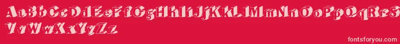 CupOfTea Font – Pink Fonts on Red Background