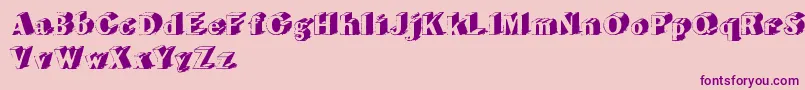 CupOfTea Font – Purple Fonts on Pink Background