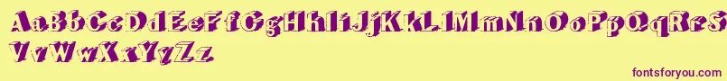 CupOfTea Font – Purple Fonts on Yellow Background