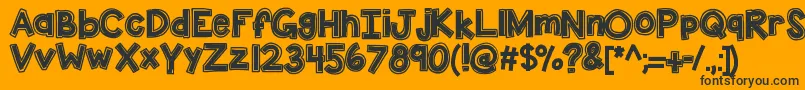 Kbdunktank Font – Black Fonts on Orange Background