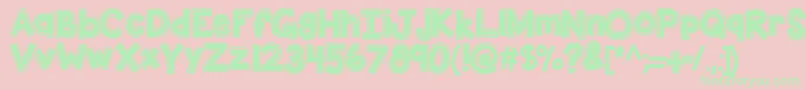 Kbdunktank Font – Green Fonts on Pink Background