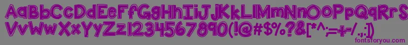 Kbdunktank Font – Purple Fonts on Gray Background