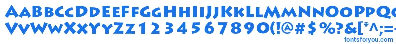 フォントLithosproBlack – 白い背景に青い文字