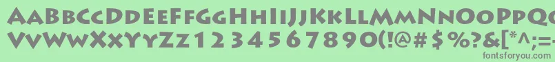 フォントLithosproBlack – 緑の背景に灰色の文字