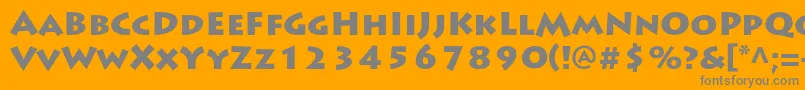 LithosproBlack Font – Gray Fonts on Orange Background