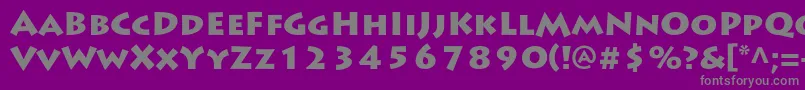 フォントLithosproBlack – 紫の背景に灰色の文字