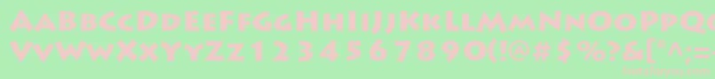 LithosproBlack Font – Pink Fonts on Green Background