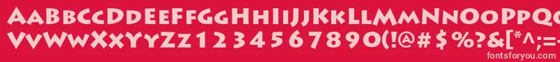 LithosproBlack Font – Pink Fonts on Red Background