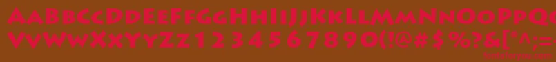 LithosproBlack Font – Red Fonts on Brown Background