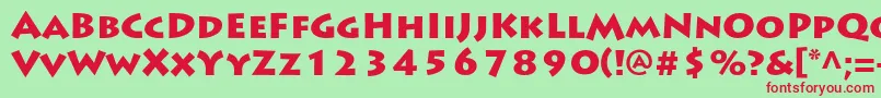フォントLithosproBlack – 赤い文字の緑の背景
