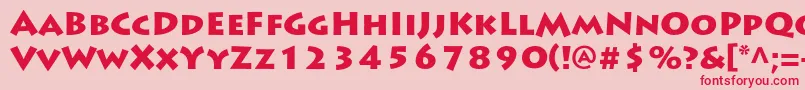 LithosproBlack Font – Red Fonts on Pink Background