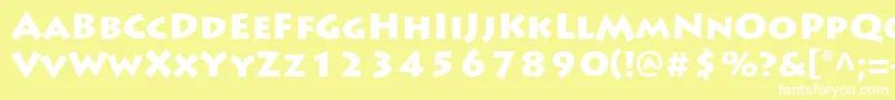 LithosproBlack Font – White Fonts on Yellow Background