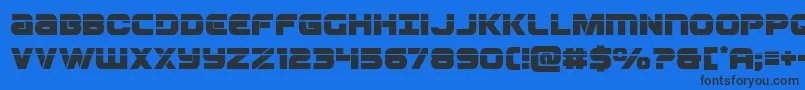Ozdalaser Font – Black Fonts on Blue Background