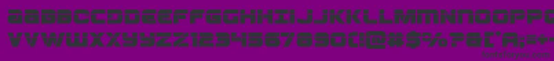 フォントOzdalaser – 紫の背景に黒い文字