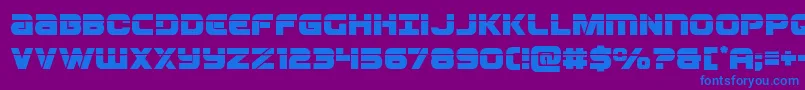 Ozdalaser Font – Blue Fonts on Purple Background