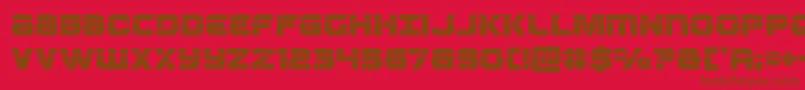 Ozdalaser Font – Brown Fonts on Red Background