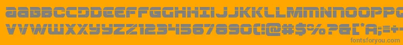 Ozdalaser Font – Gray Fonts on Orange Background