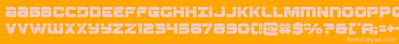 Ozdalaser Font – Pink Fonts on Orange Background