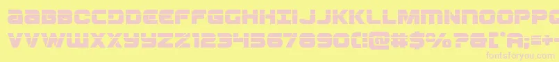 Ozdalaser Font – Pink Fonts on Yellow Background