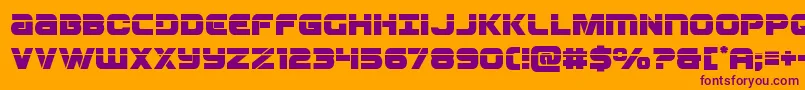 Ozdalaser Font – Purple Fonts on Orange Background