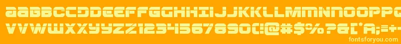 Ozdalaser Font – Yellow Fonts on Orange Background