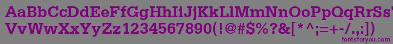 MetronSsiBold Font – Purple Fonts on Gray Background