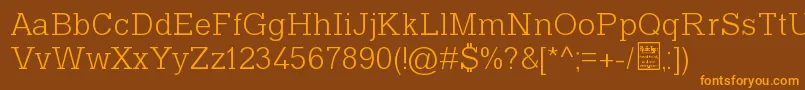 Шрифт TyposlabLightDemo – оранжевые шрифты на коричневом фоне
