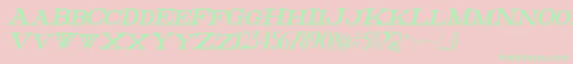 FatHighestItalic Font – Green Fonts on Pink Background