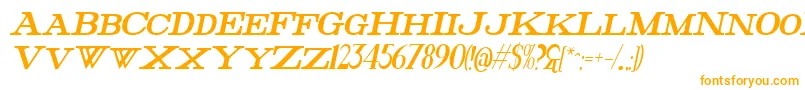 FatHighestItalic Font – Orange Fonts on White Background