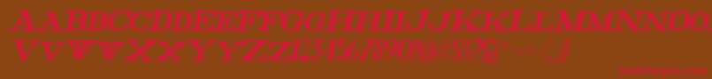 FatHighestItalic Font – Red Fonts on Brown Background