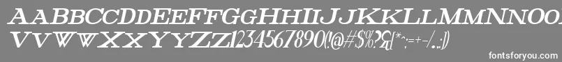 FatHighestItalic Font – White Fonts on Gray Background