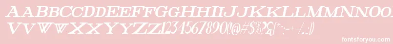 FatHighestItalic Font – White Fonts on Pink Background