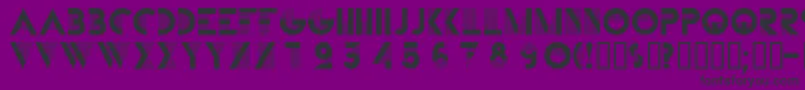 Bifur ffy-Schriftart – Schwarze Schriften auf violettem Hintergrund