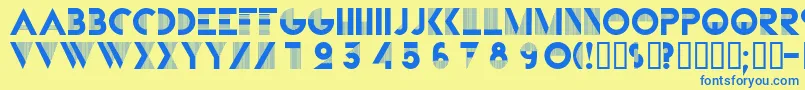 Bifur ffy Font – Blue Fonts on Yellow Background