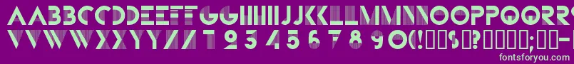 Bifur ffy Font – Green Fonts on Purple Background