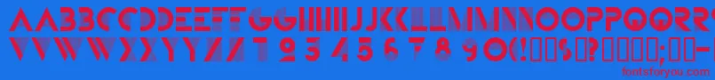 Bifur ffy Font – Red Fonts on Blue Background