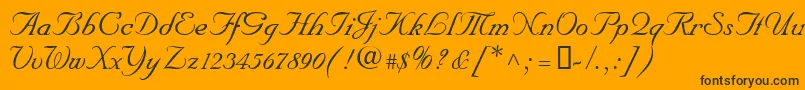 NupalscriptdbItalic Font – Black Fonts on Orange Background