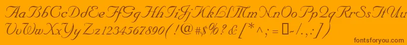NupalscriptdbItalic Font – Brown Fonts on Orange Background