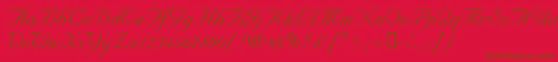 NupalscriptdbItalic Font – Brown Fonts on Red Background