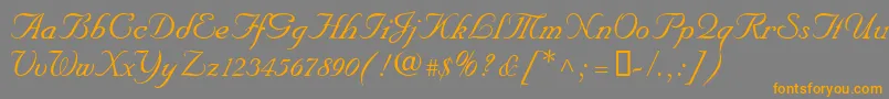 NupalscriptdbItalic Font – Orange Fonts on Gray Background