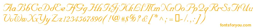 NupalscriptdbItalic Font – Orange Fonts on White Background