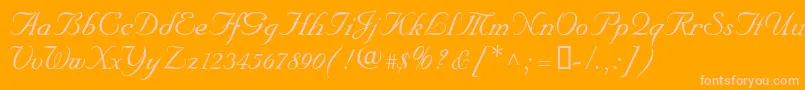 NupalscriptdbItalic Font – Pink Fonts on Orange Background