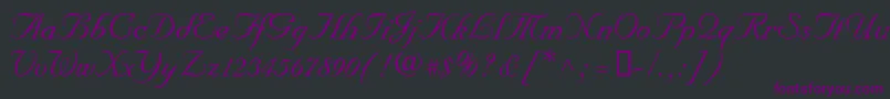 NupalscriptdbItalic Font – Purple Fonts on Black Background