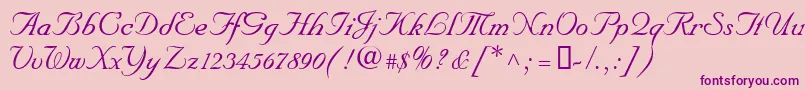 NupalscriptdbItalic Font – Purple Fonts on Pink Background