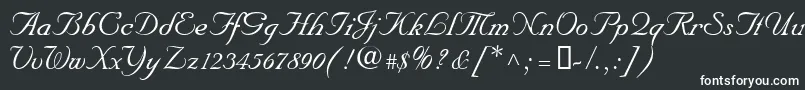 NupalscriptdbItalic Font – White Fonts on Black Background